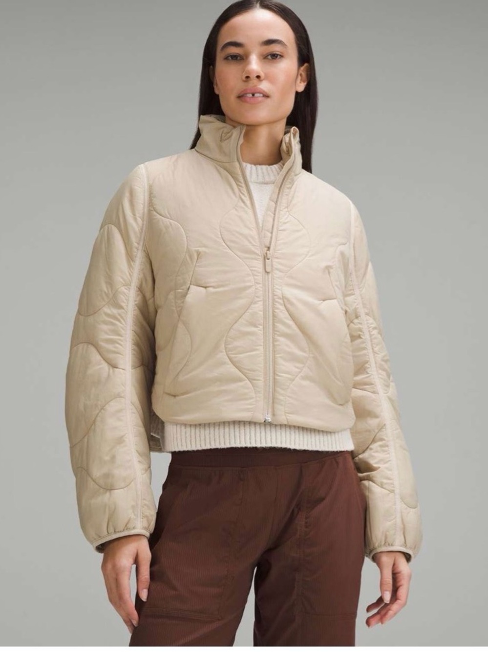 Lululemon Quilted Light Insulation Cropped Jacket
Trench
